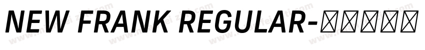 NEW FRANK REGULAR字体转换